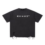 SUAVE-CO™ "FIRE" Raw Hem T-Shirt
