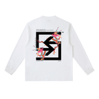 "TWIN-DRAGONS" Long-Sleeve T-Shirt (WHITE)