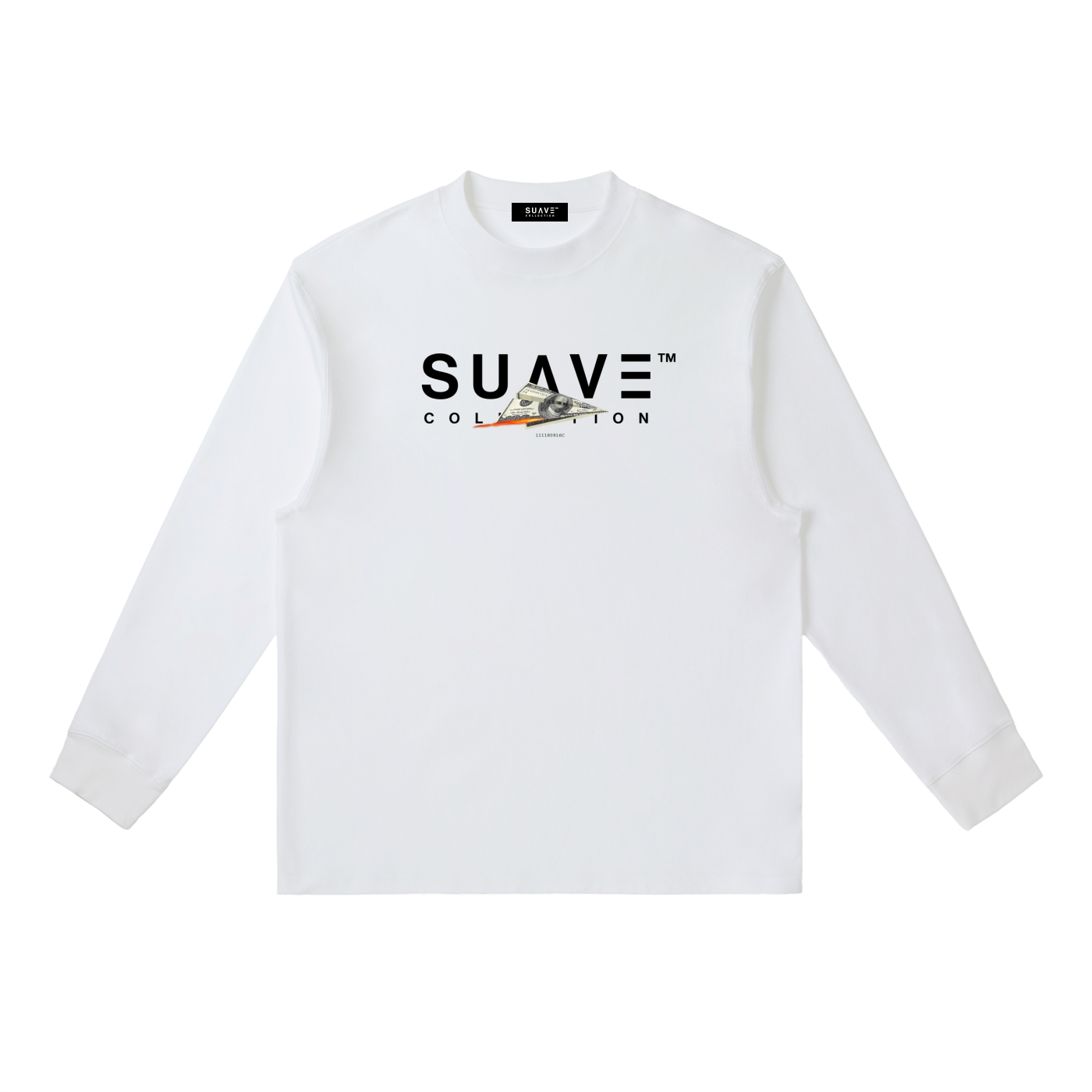"MONEY-PLANE" Long-Sleeve T-Shirt (WHITE)