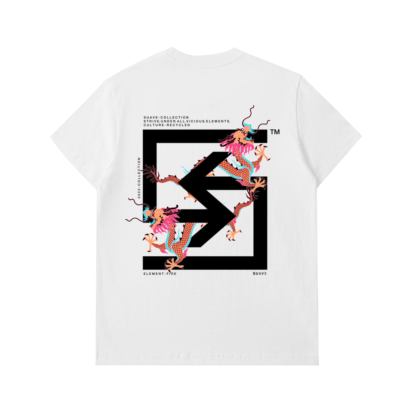 "TWIN-DRAGONS" T-Shirt (WHITE)