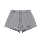 SUAVE-CO™ Washed Raw Edge Drawstring Shorts (GREY)