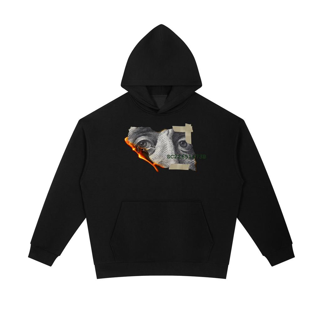 "BURNT-MONEY" Heavyweight Hoodie