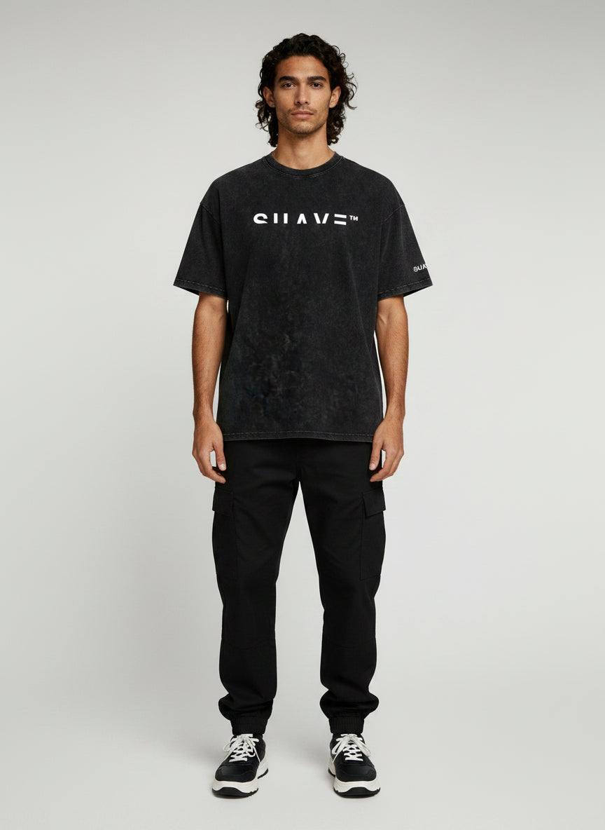 "TWIN-DRAGONS" Washed Oversized T-Shirt