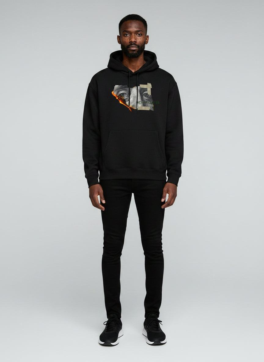 "BURNT-MONEY" Heavyweight Hoodie