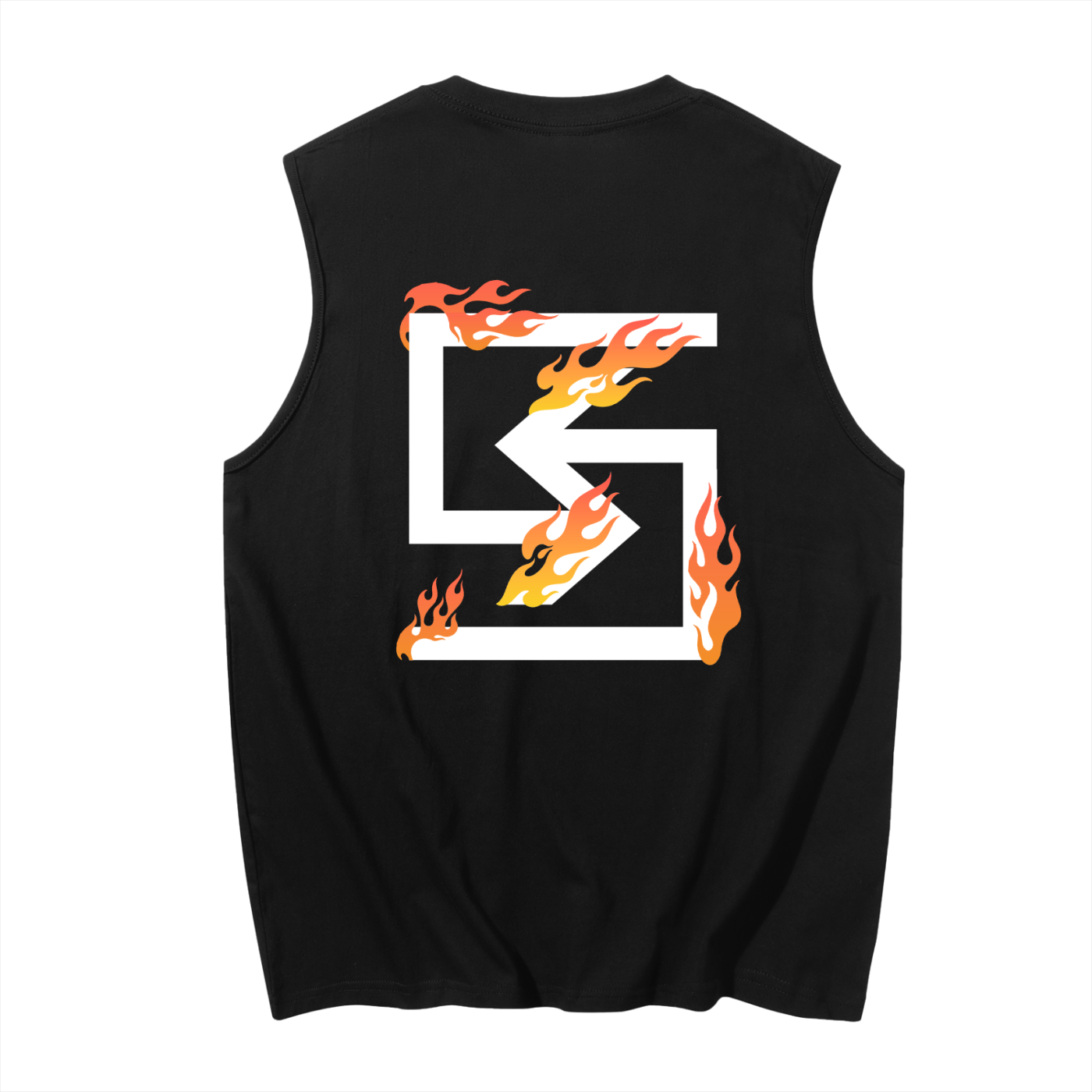 SUAVE-CO™ "FIRE" Raw Hem Tank Top