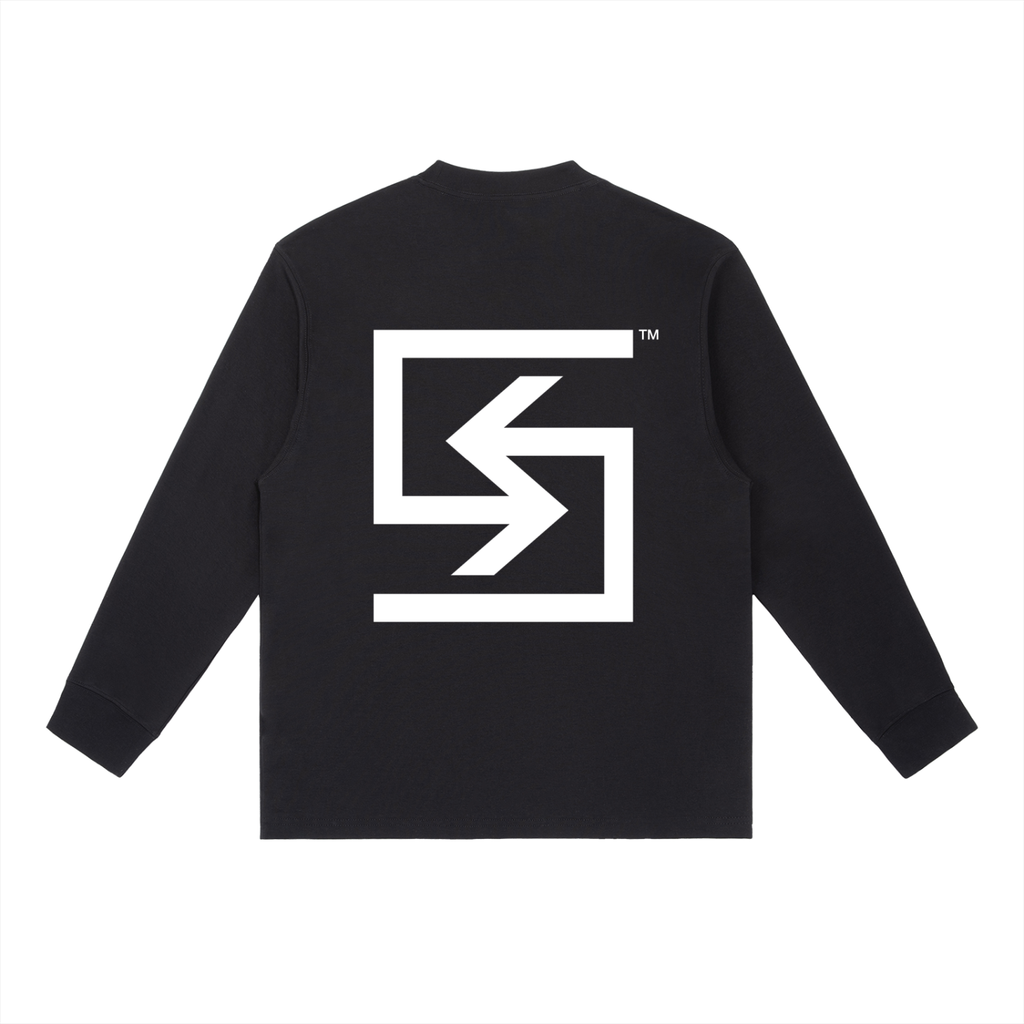 "MONEY-PLANE" Long-Sleeve T-Shirt (BLACK)