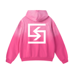 "LOGO" Sunfade Oversized Hoodie (PINK)