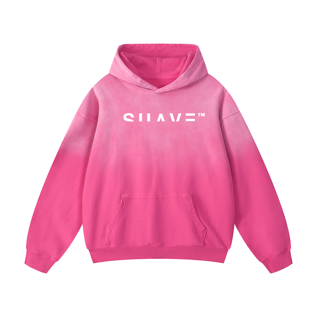 "LOGO" Sunfade Oversized Hoodie (PINK)