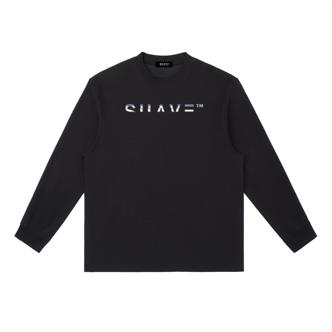 SUAVE-CO™ "CHROME" Long-Sleeve T-Shirt (BLACK)
