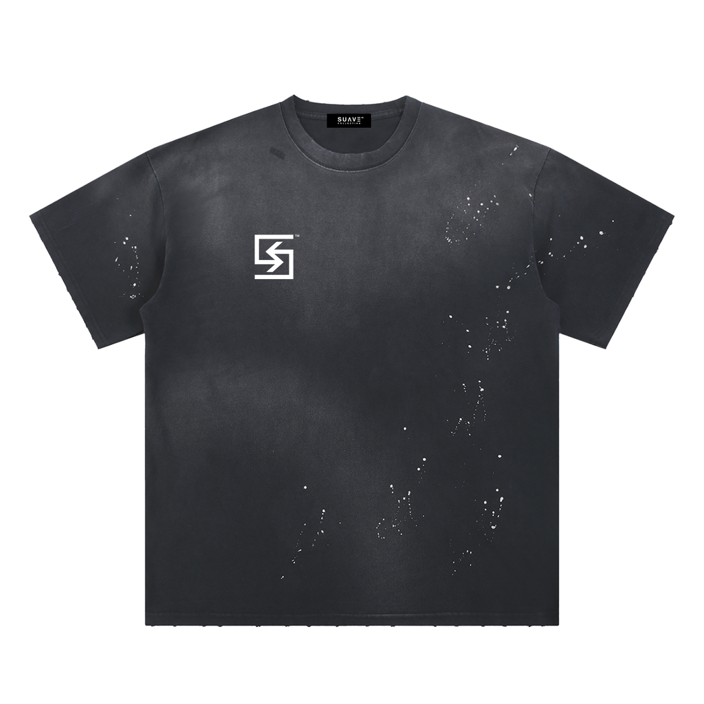 "BRAND" Sunfade Paint Splatter T-Shirt