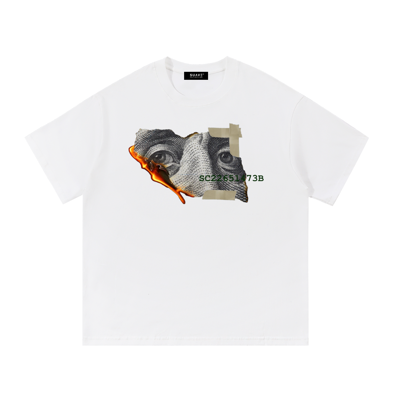 "BURNT MONEY" T-Shirt (WHITE)