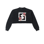 "TWIN-DRAGONS" Washed Cropped Sweatshirt