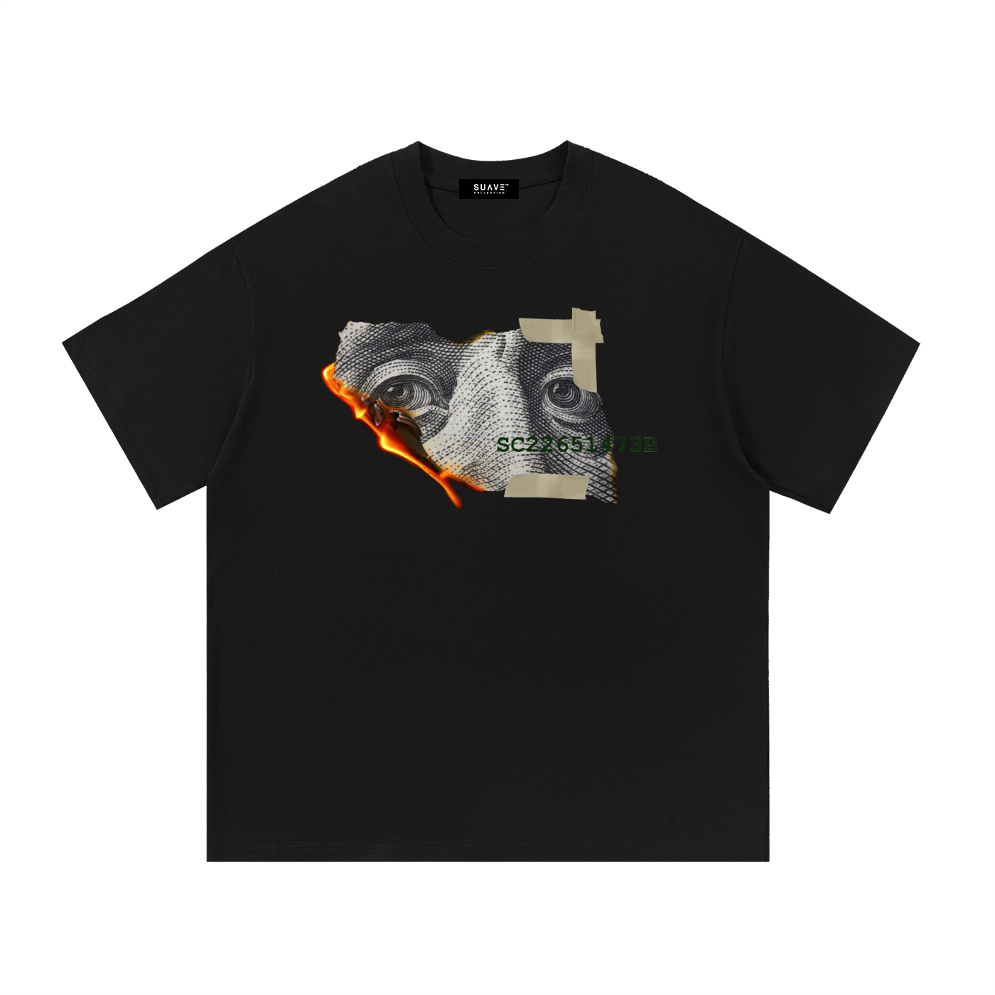 "BURNT-MONEY" T-Shirt (BLACK)