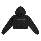 SUAVE-CO™ "OUTLINE" Cropped Hoodie (BLACK)
