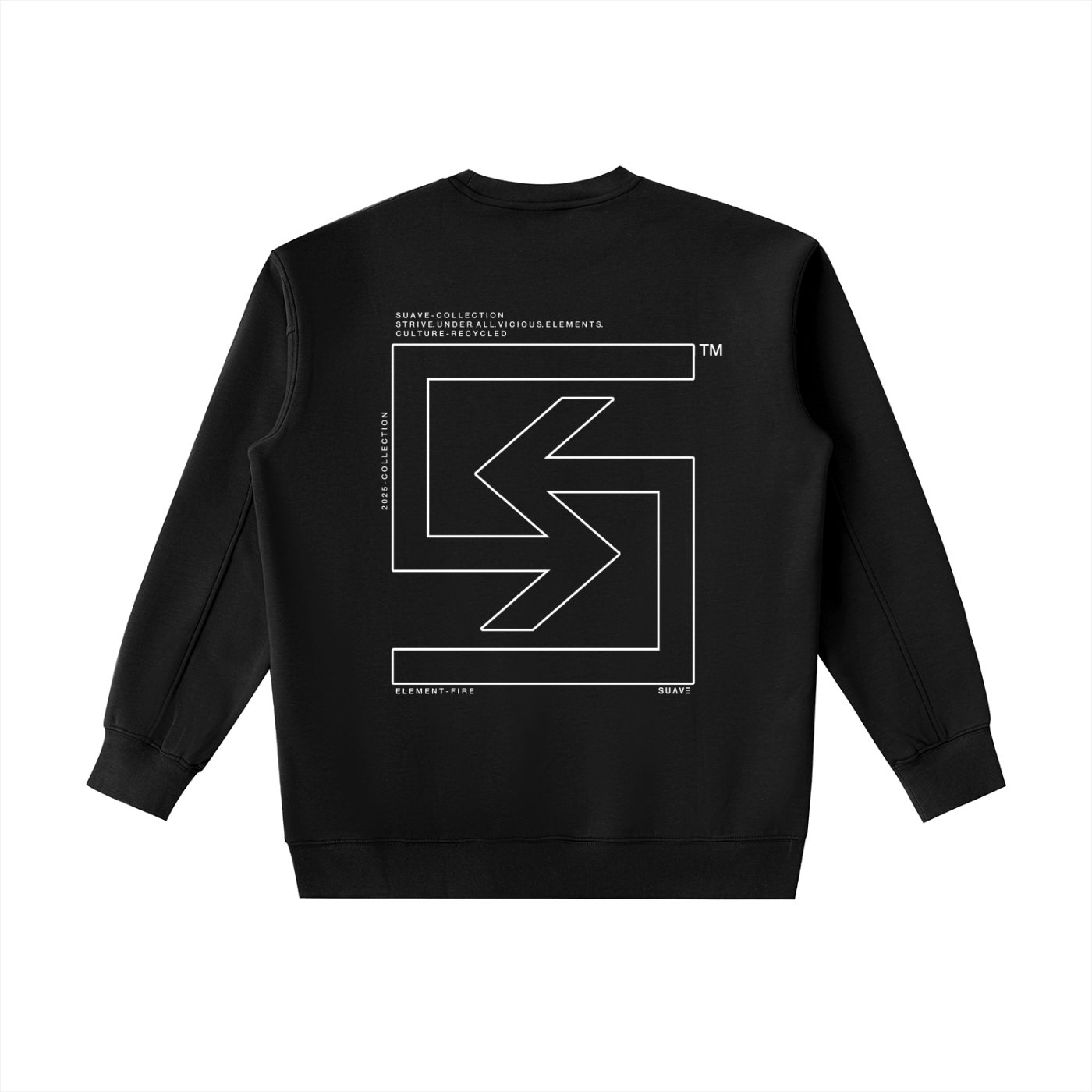 SUAVE-CO™ "OUTLINE" Sweatshirt (BLACK)