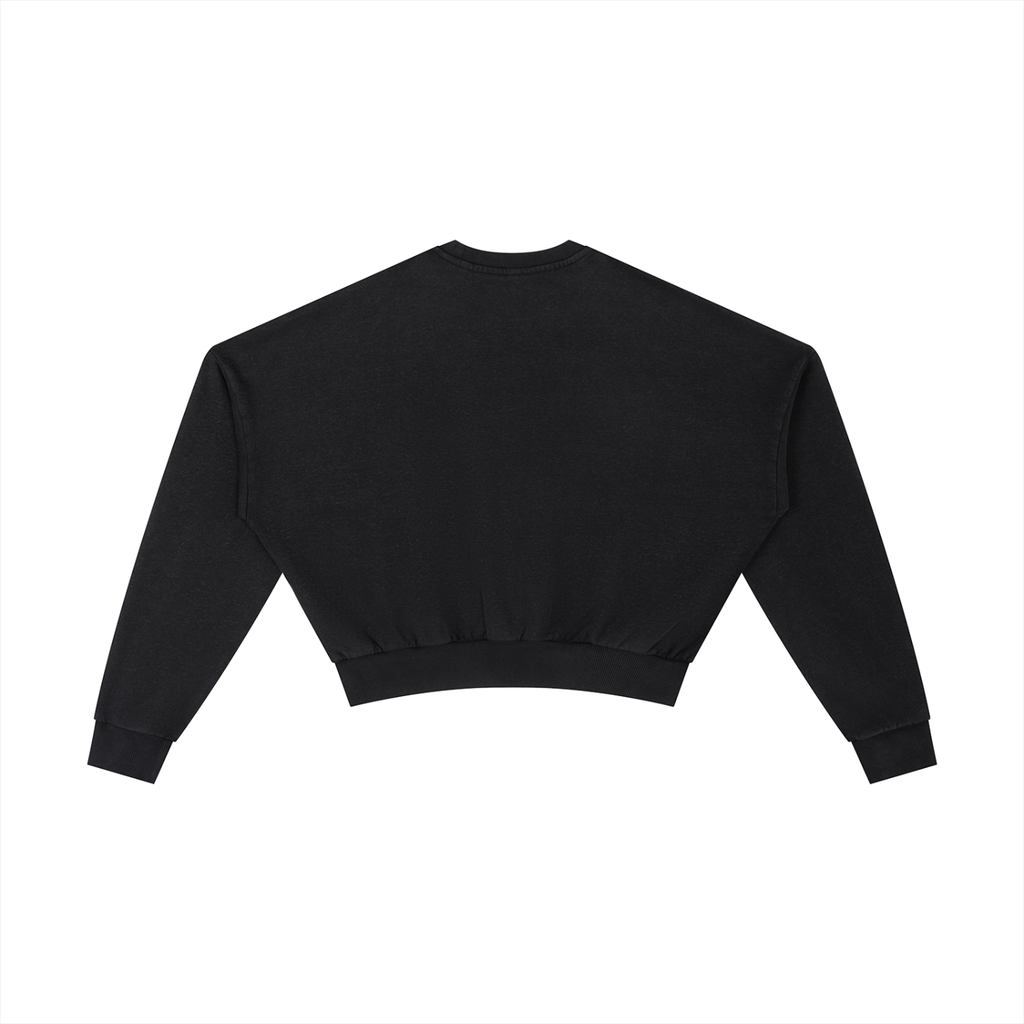 "VARSITY" Vintage Washed Cropped Sweatshirt