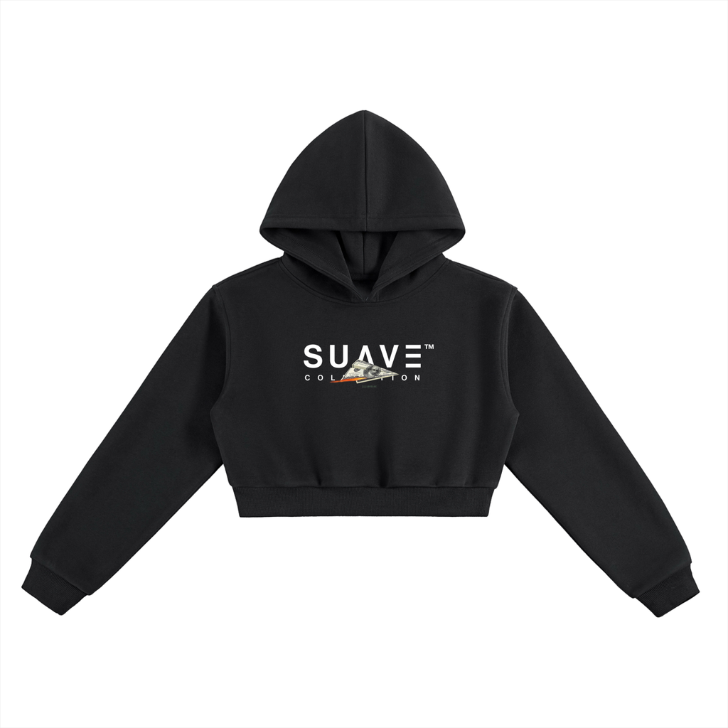 SUAVE-CO™ "MONEY-PLANE" Cropped Hoodie