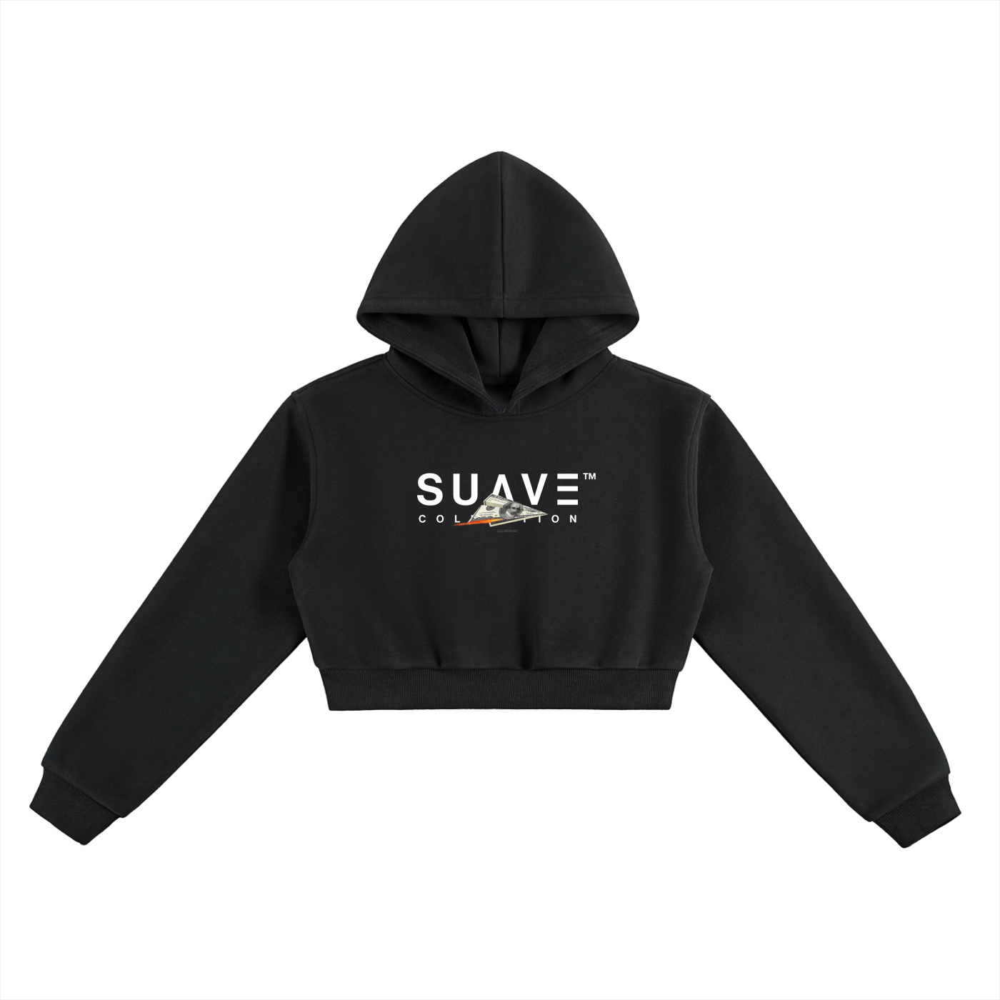 SUAVE-CO™ "MONEY-PLANE" Cropped Hoodie