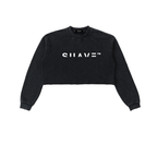 "LOGO" Washed Cropped Sweatshirt