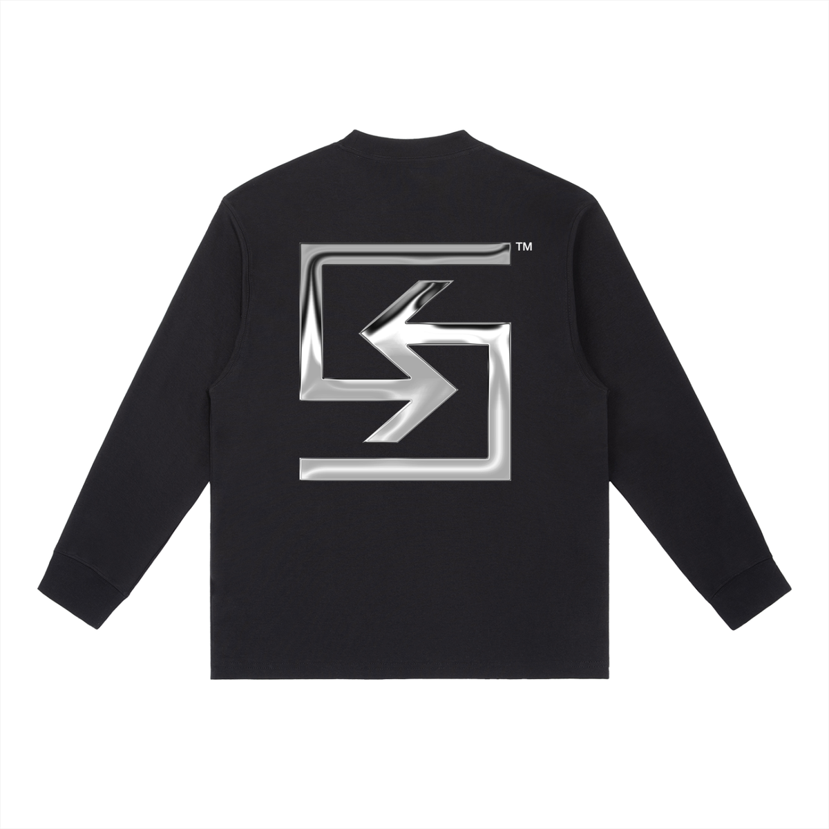 SUAVE-CO™ "CHROME" Long-Sleeve T-Shirt (BLACK)
