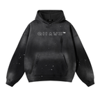 SUAVE-CO™ "OUTLINE" Vintage Washed Frayed Hoodie