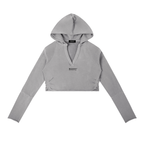 "BRAND" Vintage Washed Raw Edge Hoodie (GREY)